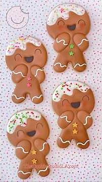 How to Decorate Cute Gingerbread Cookies #itsthemostwonderfultimeoftheyear #christmascookies #gingy