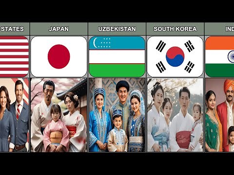 How Families Look Like From Different Countries|Traditional Dressing