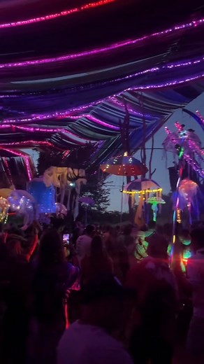 Jellyfish gathering during Vlastur Band at Ozora Festival 2025🪼💘 #ozorafeszival #vlasturband # | Psyganesh