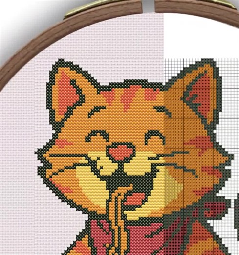 Abstract Face Cross Stitch Pattern – Modern Colorful Art Design, Digital Embroidery PDF - Etsy