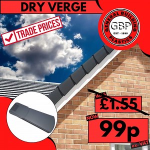 Easy-Trim dry verge units can be installed in any weather – and they’ll withstand the rain, wind and pests. 99p ex. VAT, collection or delivery available. https://www.gbplastics.co.uk/roofing/verge-covers-eaves-protectors-and-roofing-accessories/dry-verge-dry-ridge.html ☝️ Click logo, link in bio, then simply click on product image ☝️ #easytrim #dryverge #roofing #tiling #generalbuildingplastics | GB Plastics