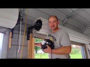 Roll-up garage door opener: how I rigged this one to work with my doors. WARNING- NOT A PRO INSTALL!