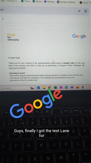 Finally I got the Google Test Link today ❤️🔥