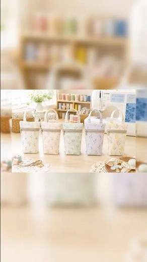 DIYセリアの柄付き合皮1枚で作るマチ付き吊り下げポーチの作り方 #ミシンや手縫いで楽しむ小物作り #ハンドメイド #upacohm #shorts #sowing