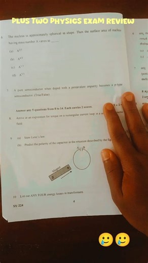 plus two physics exam review 🥲🥲 #plustwo #publicexam #2026 #exam #studyroutine