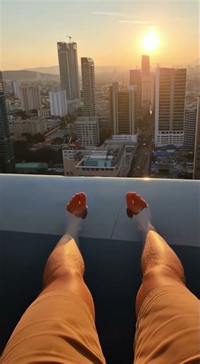 POV: Sitting on Skyscraper Edge 😱 | Ultra Realistic 4K GoPro #Shorts #POV #Skyscraper