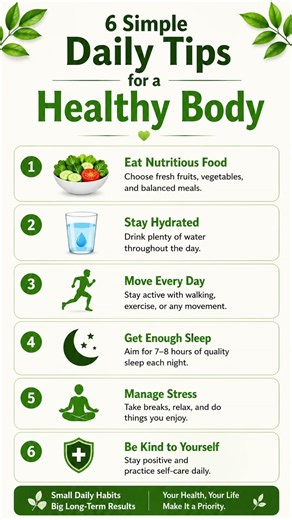 6 Simple Daily Habits for a Healthier Life 🌿 | Easy Wellness Tips