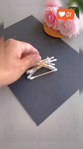 17K views · 573 reactions | Make flowers with cotton swabs#craft #handmade #DIY #handwork #handicraft #toys #toy #papertoys #fyp #foryou | Creative Ideas I | Facebook