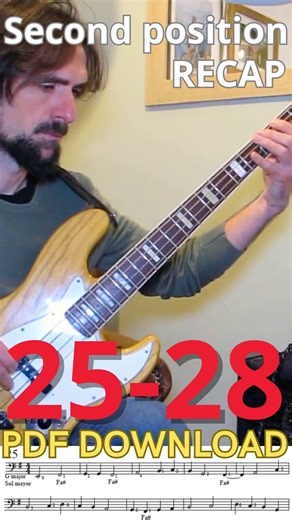 Daily sight-reading exercise for bass. Ejercicio diario de lectura #basspractice