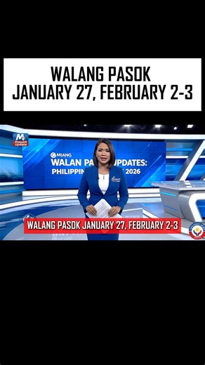 📢 WALANG PASOK! LOOONG WEEKEND! Idineklara na ni Pangulong Ferdinand “Bongbong” Marcos Jr. ang ilang Special Non-Working Days sa piling mga lugar sa bansa sa mga sumusunod na petsa: 📅 January 27, 2026 📅 February 2, 3 at 25, 2026 👉 Kumpletong listahan ng mga lugar: UPDATED LIST: https://ln.run/gma-news-network-listahan-ng-mga-lugar-na-walang-pasok 𝐏𝐨𝐬𝐭𝐞𝐝 𝐟𝐫𝐨𝐦 𝐌𝐚𝐥𝐚𝐜𝐚ñ𝐚𝐧𝐠 𝐎𝐟𝐟𝐢𝐜𝐢𝐚𝐥 𝐏𝐚𝐠𝐞: https://ln.run/egov-ph-holidays-declaration-2026 Ang mga deklarasyon ay isinag