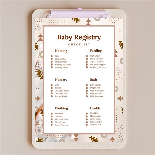 Cute Baby Registry Checklist Printable | Baby Essentials List | New Parent Planning Guide | Baby Shower Gift | Editable PDF - Etsy