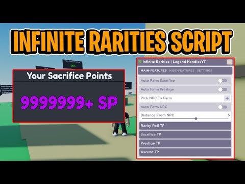 Infinite Rarities Script GUI / Hack (AUTOFARM, KILL AURA, TELEPORTS, AND MORE) *PASTEBIN*