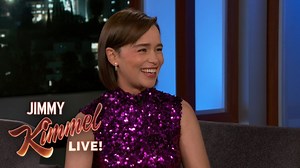 2.7M views · 227 reactions | Emilia talks about people kneeling in front of her, shooting “The Long Night” episode of “Game of Thrones” over 55 days, filming dragon scenes with Kit Harington, her brother working in the camera department, and she reveals that none of her friends watch the show. | Jimmy Kimmel Live | Facebook