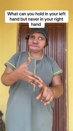 What can you hold in your left hand but never in your right #comedy