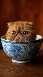 "Cutest Teacup Cat Ever! ☕🐱💖 | Too Adorable to Handle!"#cute #cat