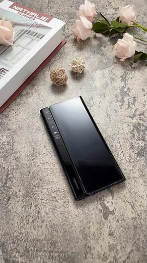 华为MateXS真皮边框翻盖手机壳，磁吸面盖，可变支架使用，全包保护，不影响折叠，商务时尚专属皮套