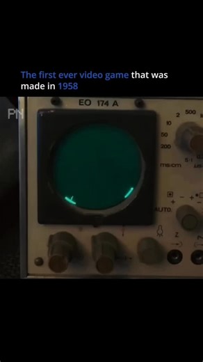 Tech | AI | Future on Instagram: "In 1958, physicist William Higinbotham created what is widely considered the first video game, called Tennis for Two. The game ran on an analog computer and was displayed on an oscilloscope. Two players could control a dot on the screen, hitting it back and forth to simulate a simple tennis match. It was never sold or marketed. Instead, it was built as an experiment and shown to visitors at Brookhaven National Laboratory, where it quickly became a crowd favorite
