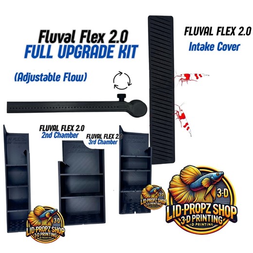 Fluval Flex 2.0 FULL UPGRADE KIT. All Improvements Needed. 3 Chamber Filters, Intake Covers, Adjustable Spray Bar. - Etsy