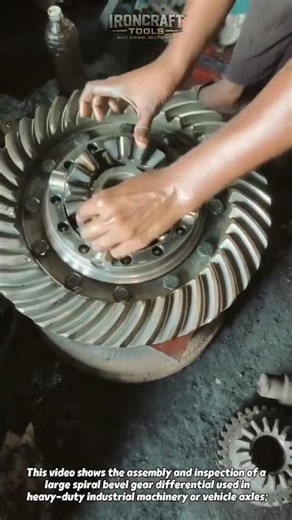 Inside a Massive Differential Gear Assembly! #Engineering #Mechanic #Gearbox