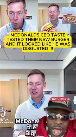 McDonald's CEO Enjoys New Burger During Taste Test