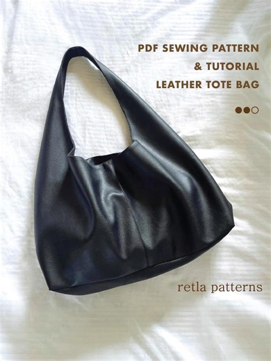 Leather Tote Bag PDF Sewing Pattern // Intermediate //YOUTUBE TUTORIAL - Etsy