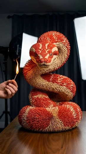 This Anaconda is Made of Matchsticks 😱🔥
