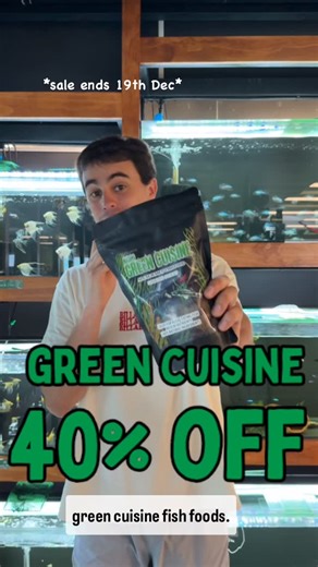 KeepingFishSimple Shop on Instagram: "Have you been meaning to try Green Cuisine for your bottom feeders? Now is the time, it’s 40% OFF from now until 19th Dec!"
