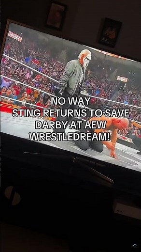 Sting Returns to save Darby at Wrestledream #aew #shorts