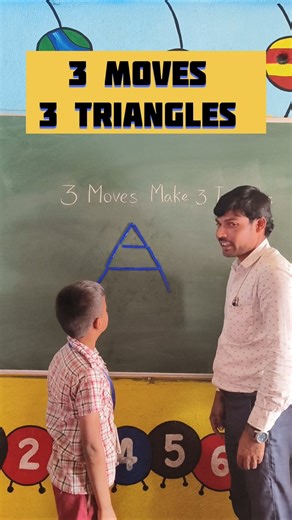 Three moves make three triangles 📐 | Teacher Innovation Ideas | Challenge #education #edpuzzle #math
