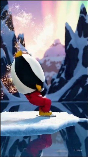 Funny Penguin Ice-Skate Showdown 🐧❄️ Hilarious Penguin Race & Slippery Ice Fails!