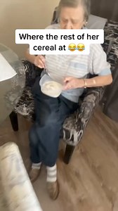 I look inna kitchen confused asl 😂😂 how y’all like yo cereal #milk #cereal | Grannyn Grandson