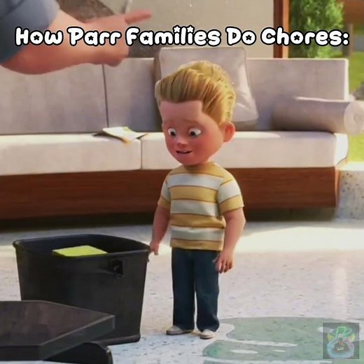How Parr Families do chores | Chores in Incredibles way (Pixar Popcorn)