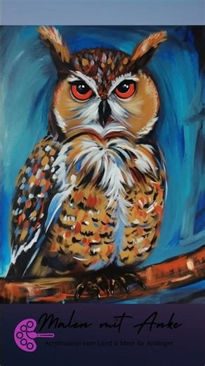 Meine gemalte Eule – jetzt als kleine Animation. 🦉✨
