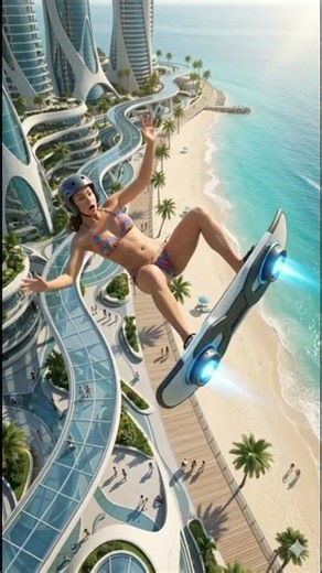 Future Flying Skateboard Fail #shorts #future #aiart