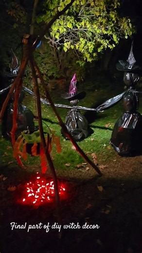 Part 3: Finished DIY Witch Display Reveal🧹🧙🎃 #diy #craft #witch #halloween