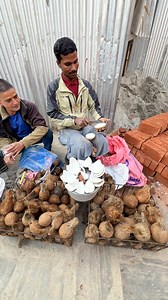 Amazing Coconut Shell Removing Skills of Kathmandu | Kathmandu Street Food | Food India