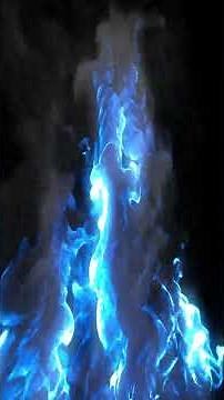 Burning Blue Fire Background Video - Mystical Cold Flames Effect