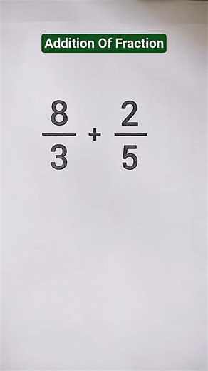 Addition Of Fraction #math #mathematics #tiktok #faruou