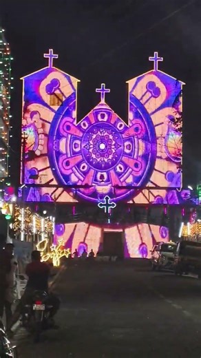#church illumination kerala pixel led programing 💜💜vettimukal church