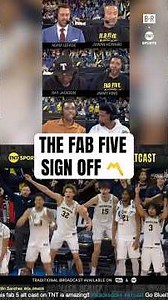 The Fab Five sign off after a dominant Michigan win 🫡