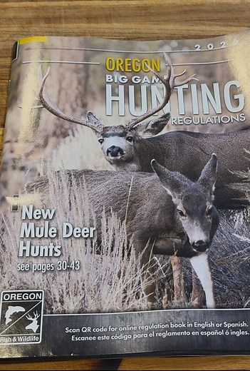 ATTENTION HUNTERS: The 2026 Big Game Hunting Regulations are here and will hit shelves in the coming weeks. There are major changes to the Eastern Oregon Controlled Mule Deer hunts that you need to be aware of as you plan your 2026 hunts. This video highlights those changes and shows you an interactive map you can use to compare your 2025 hunt preferences with new hunt areas that are based on deer herd ranges rather than the former Wildlife Management Units. Please find a link to the new interac