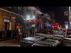 IV Waste Garbage Trucks Vs. Heavy Bourbon Street Garbage