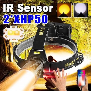 [Hot Item] Helius 50000lm Xhp50 Rechargeable USB Head Flashlight Zoom LED Headlamp