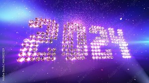 New Year 2024 Animation background in 4K