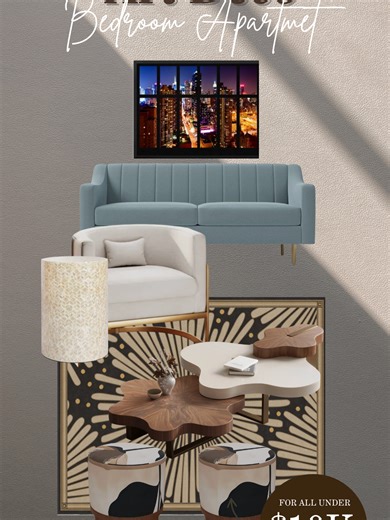 Bold geometry. Glamorous details. Timeless Art Deco living. ✨ This 1-bedroom design brings vintage elegance into modern city life with luxe finishes, sculptural furniture, and statement-making style. Want a shoppable design tailored to your space? DM “DECO” to request your custom mood board #ArtDecoInterior #NYCInteriors #OneBedroomApartment #LuxuryApartmentDesign #InteriorDesignInspo #NYCDesigner #StatementFurniture #GlamInteriors #ModernVintageStyle #ApartmentStyling #HomeDecorInspiration #Hig