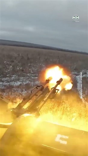 Mobile ZU-23-2 Anti-Air Gun In Action Across Rough Terrain