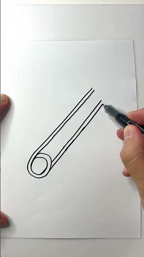 How to draw a Safety Pin! #drawing #pin