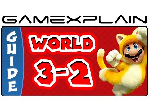 Super Mario 3D World - World 3-2 Green Stars & Stamp Locations Guide & Walkthrough