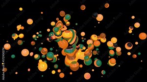 Lava Lamp 3D Animation With Alpha Video