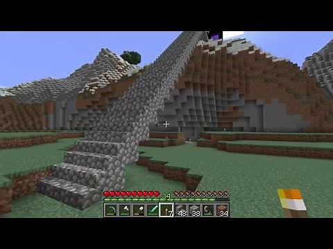 How to make Stairs up a Mountain guide - Minecraft